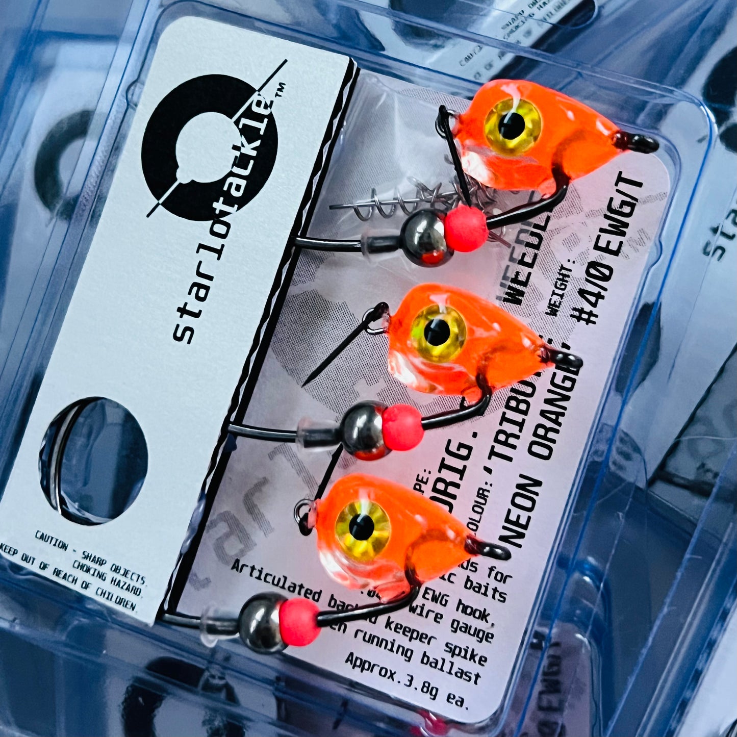 Original Gen.3 Weedless #4/0 EWG, 'Tribute: Neon Orange'
