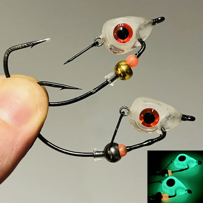 Original Gen.3 Weedless #4/0 EWG, 'Tribute: Glow Minnow'