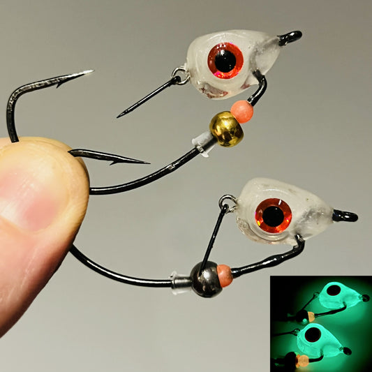 Original Gen.3 Weedless #4/0 EWG, 'Tribute: Glow Minnow'